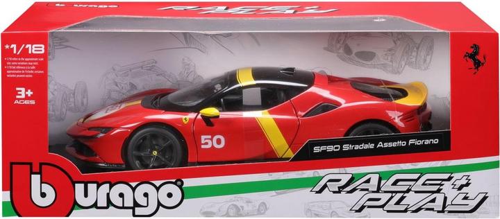 Actual product image Bburago Ferrari R&P SF90 Stradale Assetto Fiorano 1/18 rot