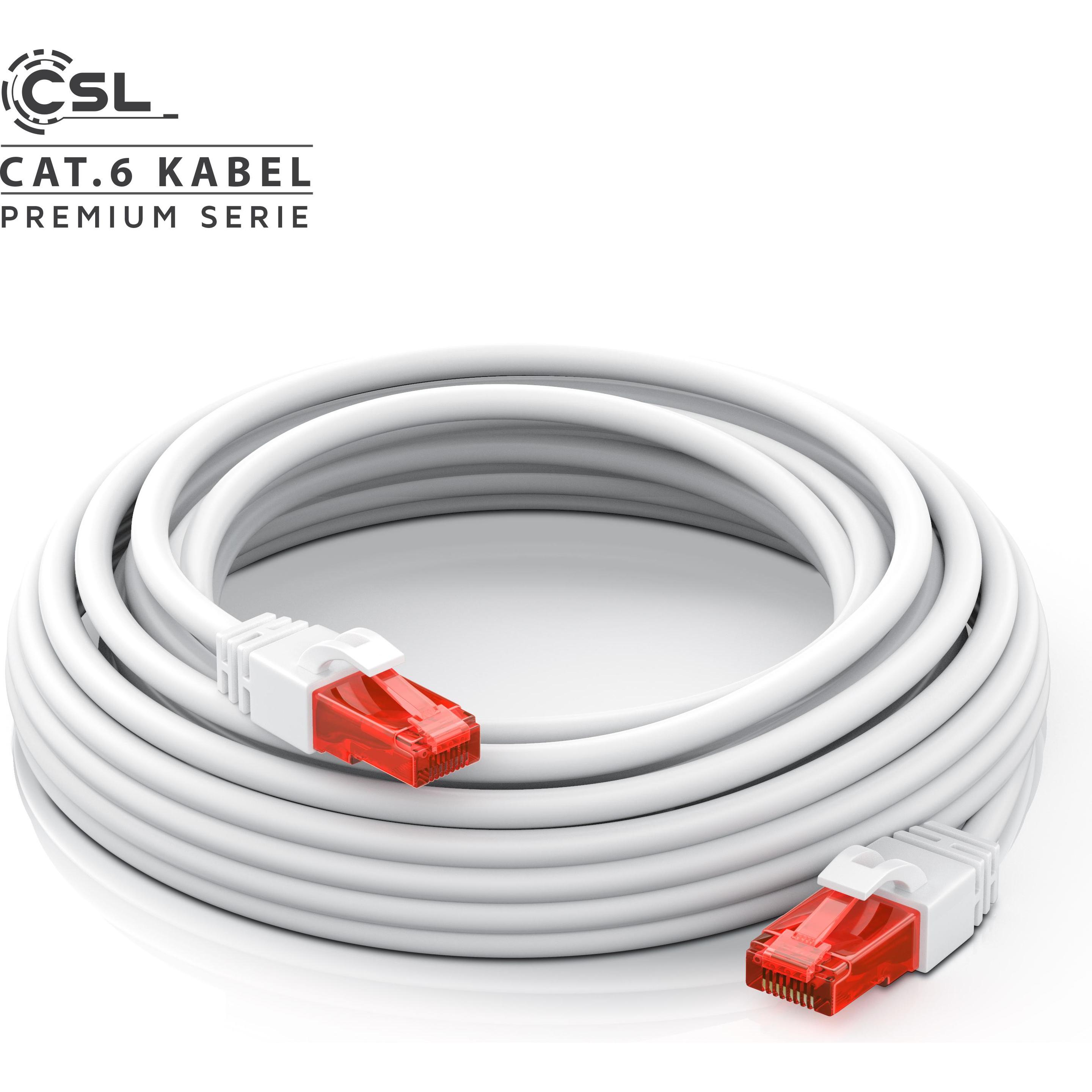CSL CAT.6 Netzwerkkabel - Ethernet Gigabit Lan Kabel RJ45 - Patchkabel - komp. CAT.5 CAT.6 CAT.7 CAT.8 (UTP, CAT6, 20 m)...