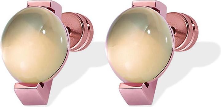 Immagine prodotto Xen Orecchini con quarzo fumé placcati in oro rosa (placcato oro rosa, Acciaio inox levigato)