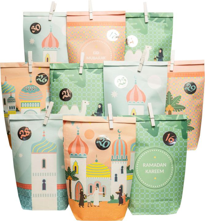Papierdrachen Calendrier du Ramadan Pastel (Pochette cadeau, 30 x)