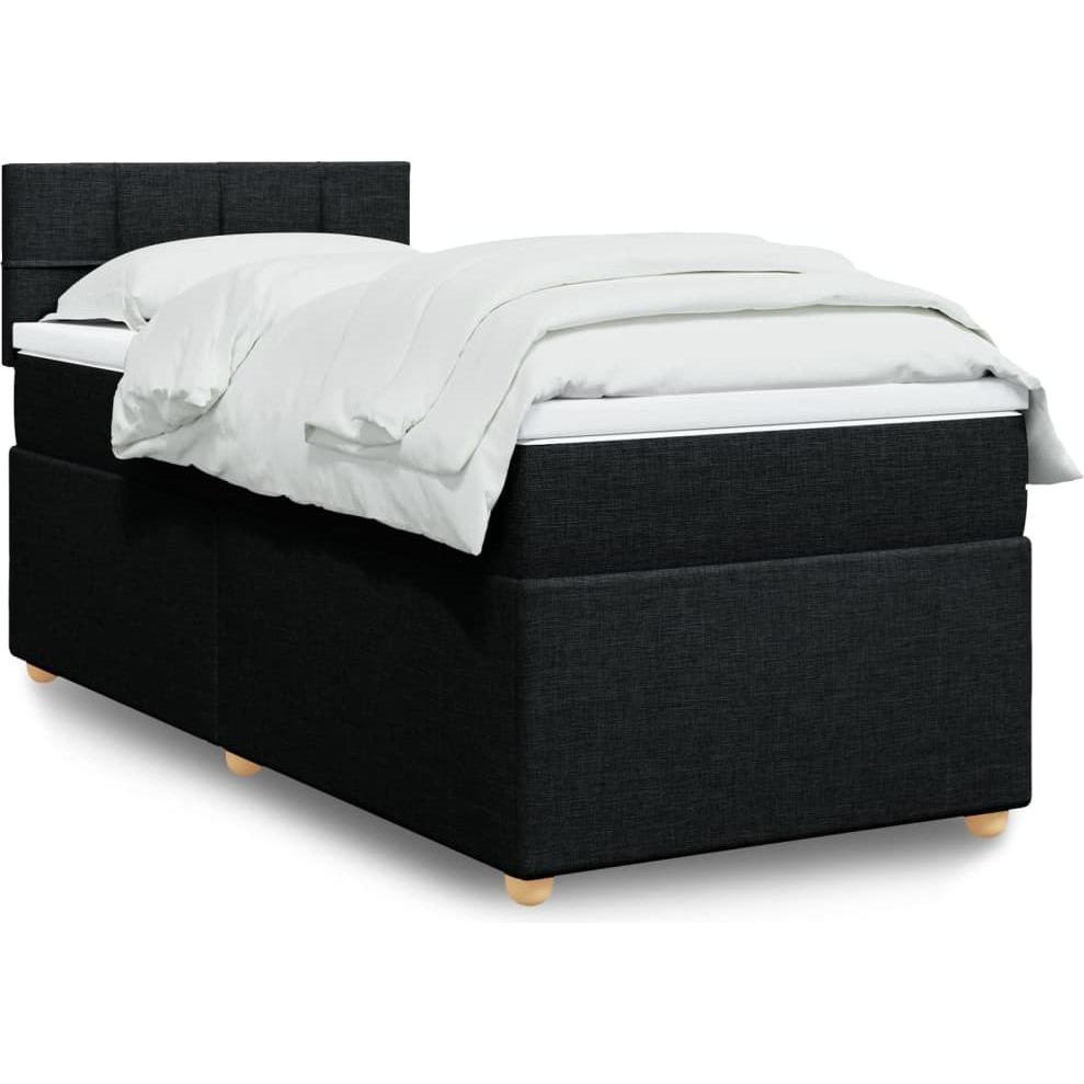 VidaXL, Bett, Bo x springbett mit Matratze 100 x 200 cm Stoff (100 x 200 cm)