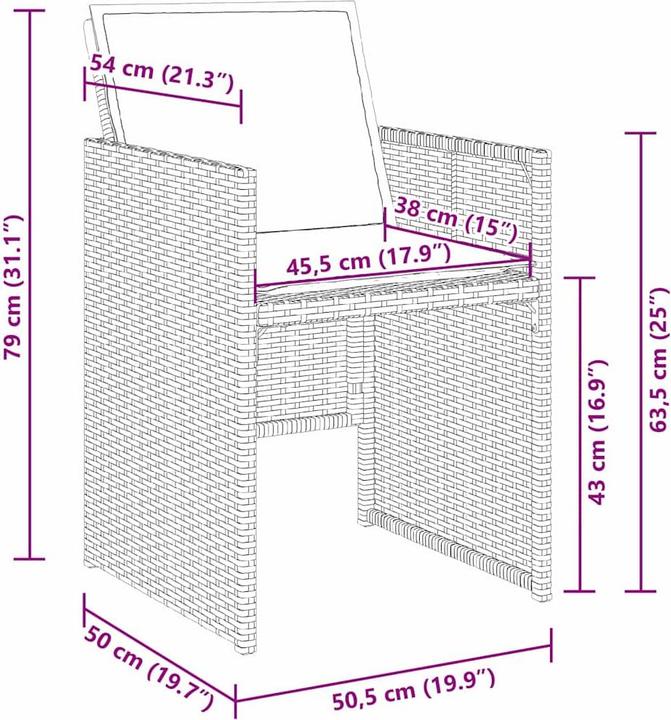 Produktbild VidaXL Gartenmöbel Set (80 cm)