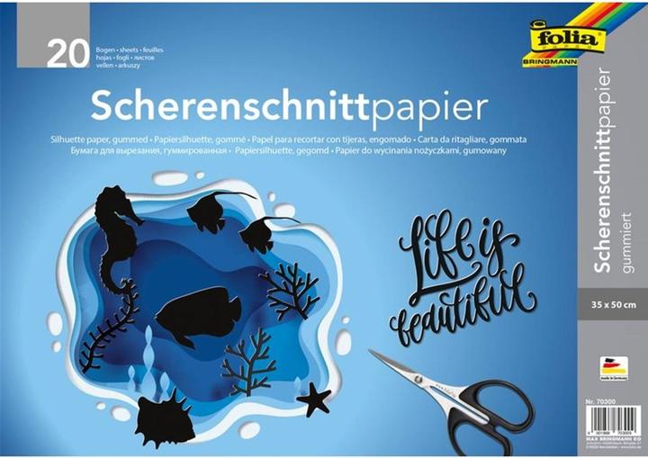 Actual product image Folia Silhouette paper gummed black 105 gsm 20 sheets (105 g/m², 1 x)