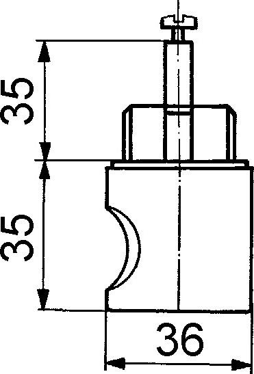 Actual product image Heusser Cylinder olive 3413.2 (Door handle)