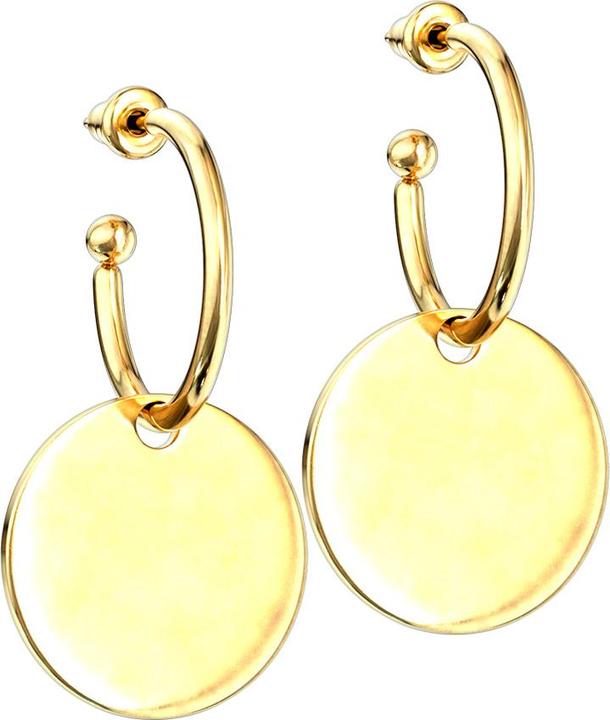 Immagine prodotto Star Piercing Orecchini a perno placcati in oro con pendente rotondo (senza ottone, Acciaio chirurgico 316L)