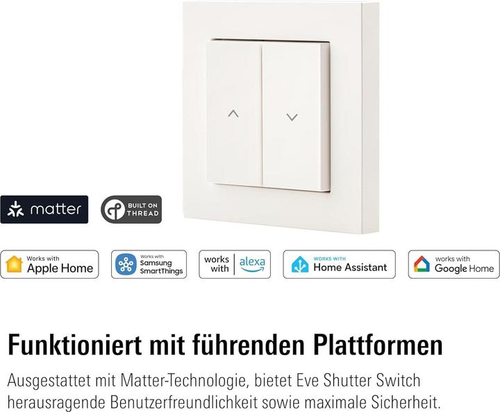 Actual product image Eve Battery Shutter Switch