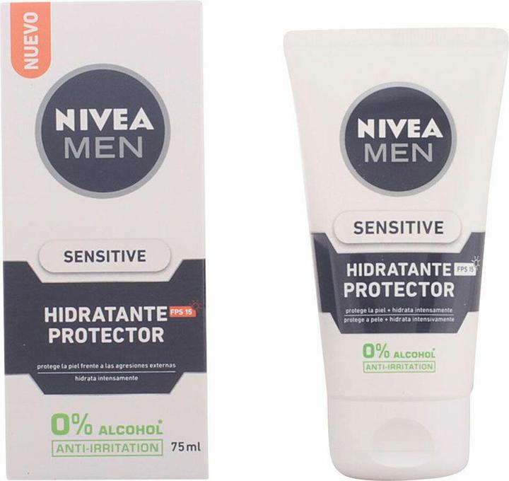 Produktbild NIVEA MEN MEN SENSITIVE protector hidratante 0% alcohol SPF15 75 ml (75 ml, Tagescreme, SPF 15)