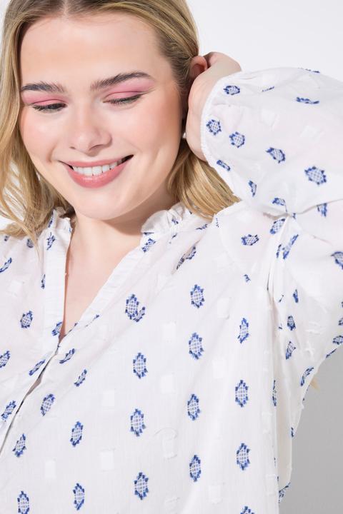 Produktbild Studio Untold Bluse, Loose Shape, Webmuster, Ballon-Langarm (54)