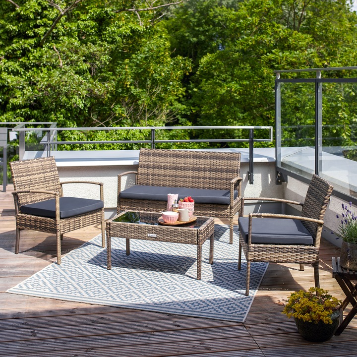 Actual product image tectake Rattan seating group