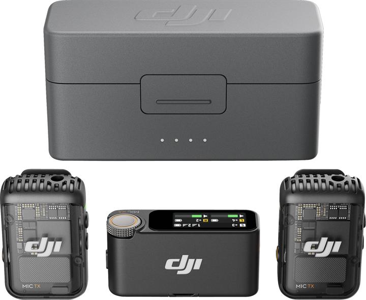 Actual product image DJI Mic 2 (2 TX + 1 RX + Charging Case)