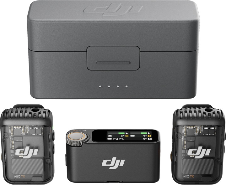 Actual product image DJI Mic 2 (2 TX + 1 RX + Charging Case)