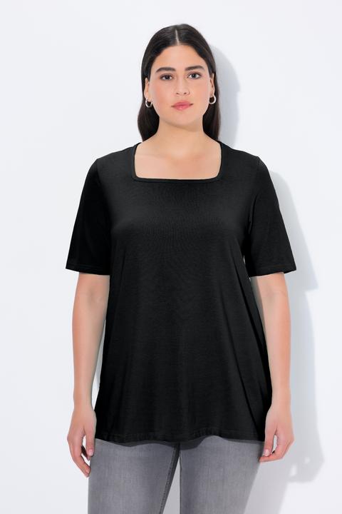 Actual product image Ulla Popken Essential Square Neck Stretch Tee (60)