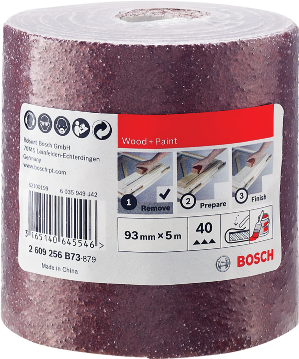 Image du produit Bosch Zubehör Rouleau abrasif bois et peinture, 93 mm x 5 m, P40 (P40)
