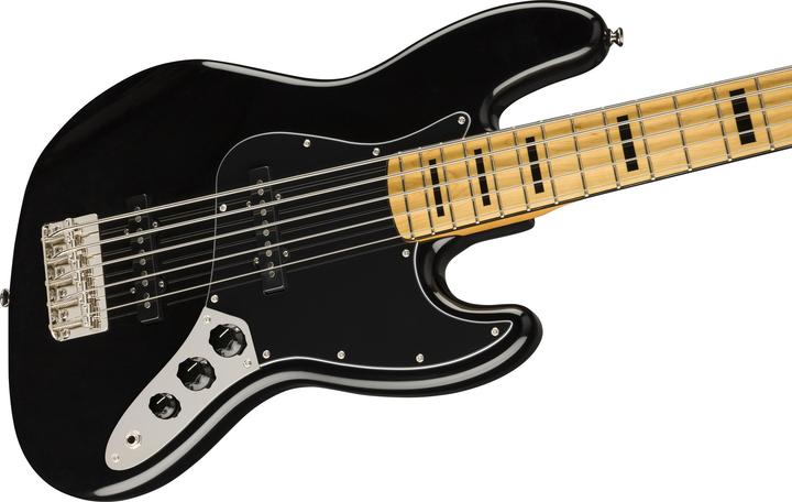 Image du produit Squier Classic Vibe 70s Jazz Bass V Black (Basse électrique, Érable, Peuplier)