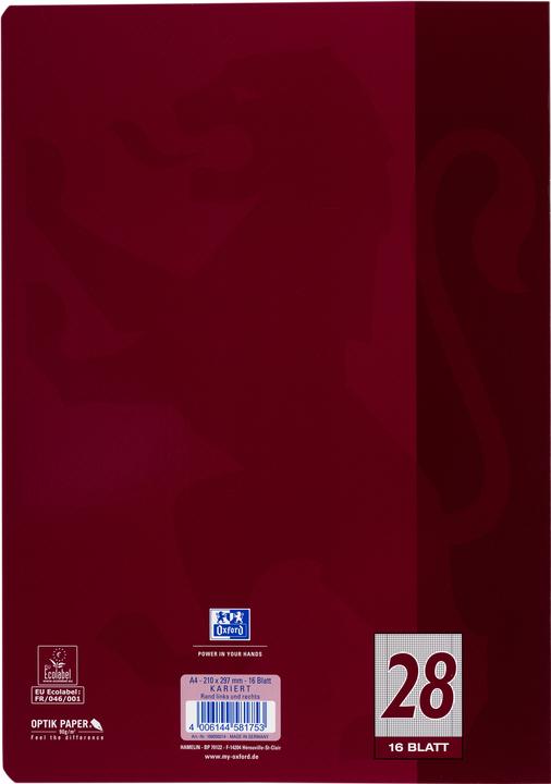Produktbild Oxford Schulheft, A4, Lineatur 28 (A4, Kariert)