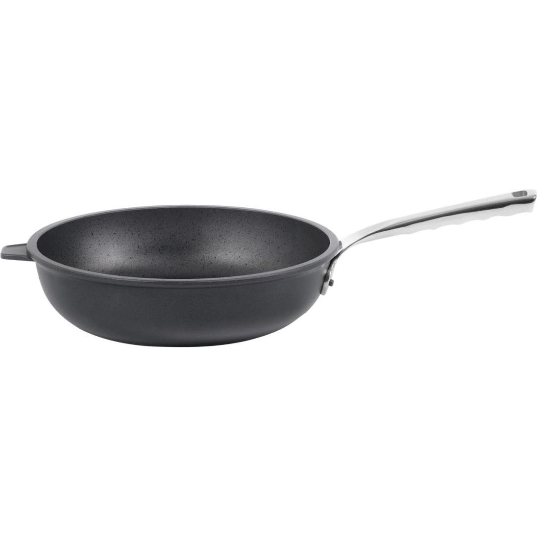 de Buyer Choc Extreme Sauteuse Antihaft mit Edelstahlgriff, Induktion, Pfanne + Kochtopf, Schwarz