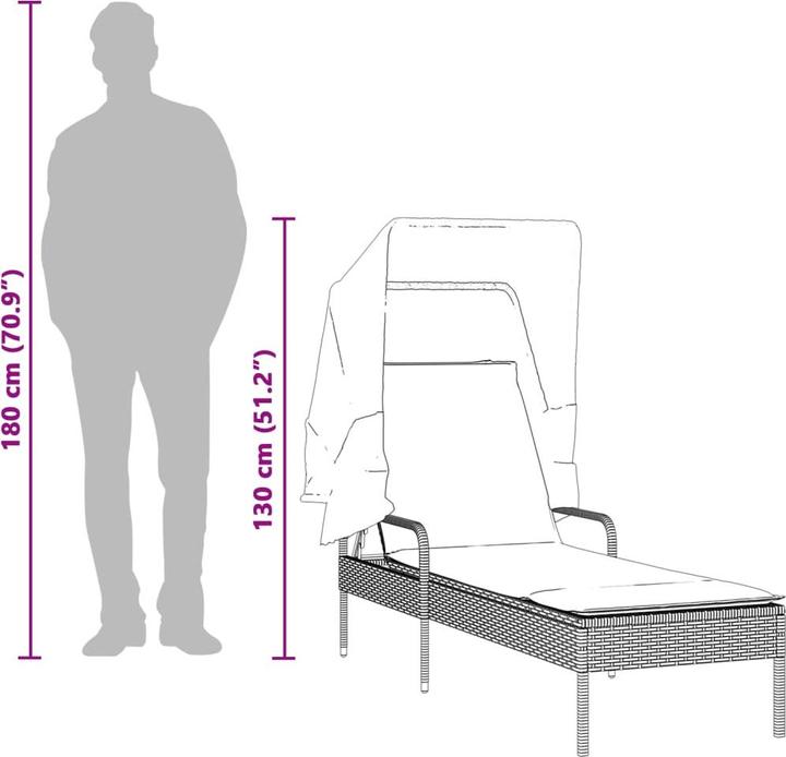 Immagine prodotto vidaXL Sonnenliege (62 cm)