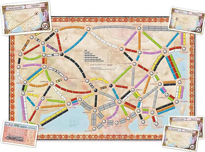Produktbild Asmodée Ttr Ticket To Ride Map Collection N 1 Asia Legendary Asia (Deutsch, Englisch, Französisch, 2 - 5 Spieler)