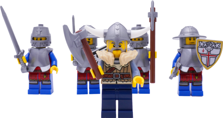 Produktbild LEGO Mittelalter-Set Set 1 Wikinger und 4 Ritter - NEU! Menge 5x
