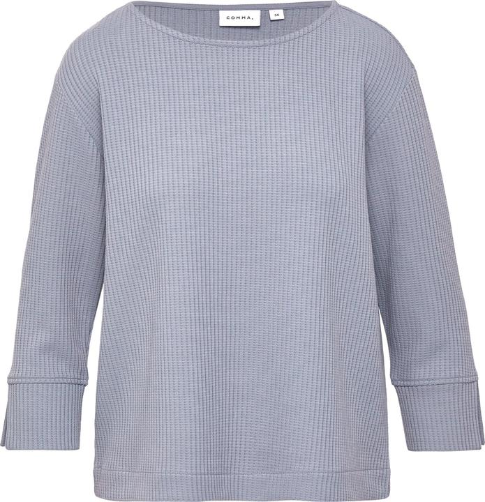 Produktbild Comma Sweatshirt Strukturiertes Sweatshirt mit 3/4-Ärmeln und U-Boot-Ausschnitt (46)