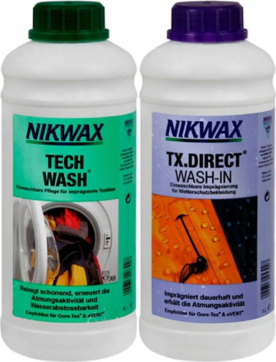Actual product image Nikwax Set Tech Wash & TX.Direct Wash-In 2 x 1 litre (10 Washing cycles, Liquid)