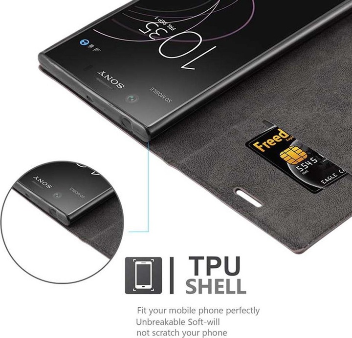 Actual product image Cadorabo Book Invisible Magnet Cover (Sony Xperia XZ1)