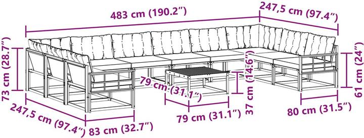 Produktbild vidaXL Outdoor-Sofagarnitur