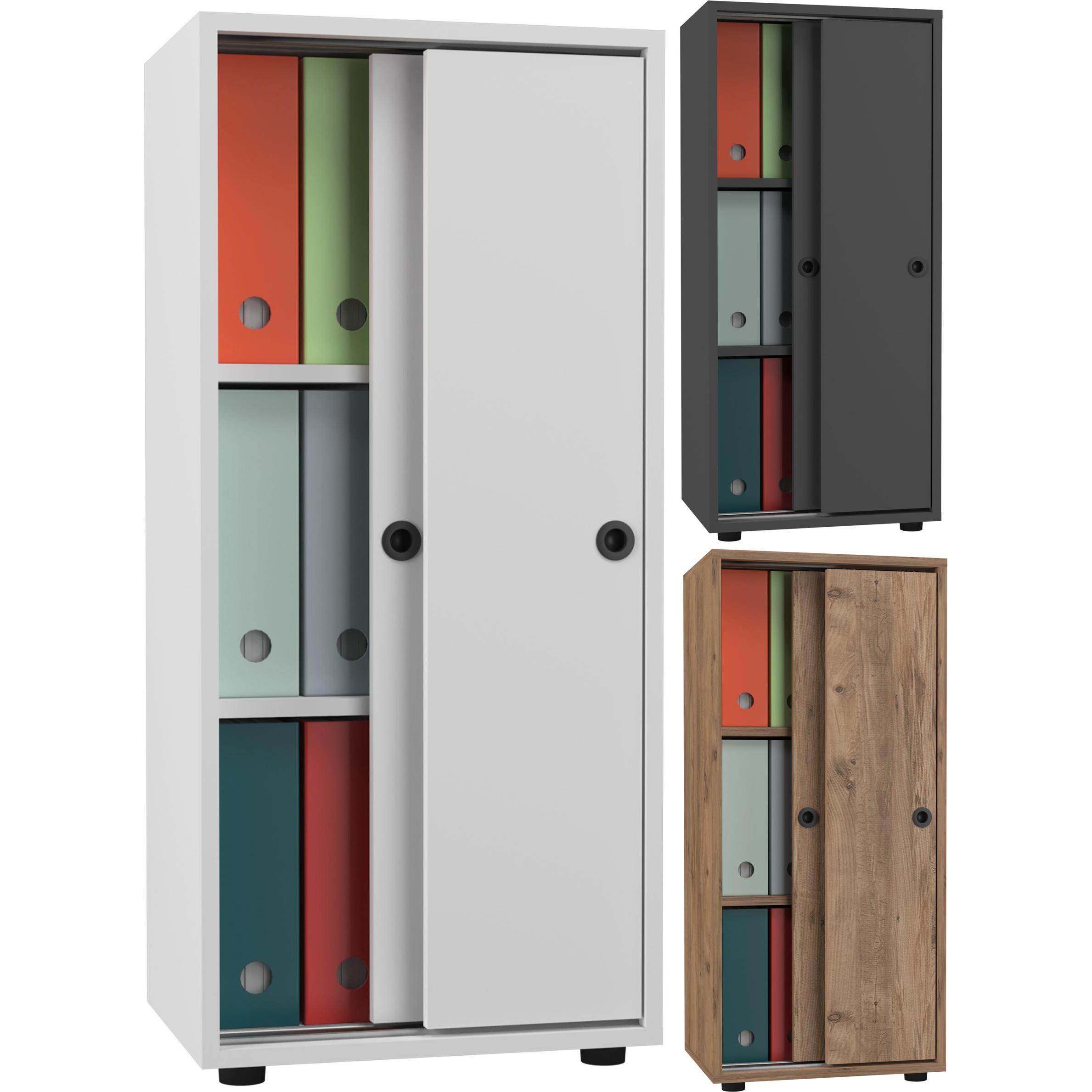 Thumbnail - VCM, Aktenschrank, Büroschrank Aktenschrank Ulas 3fach (49 x 38 x 109 cm)