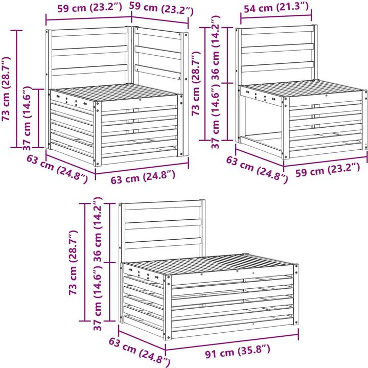 Produktbild vidaXL Outdoor-Sofa