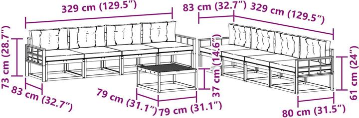 Produktbild vidaXL Outdoor-Sofagarnitur
