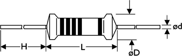 Produktbild Eneroid Widerstand, Metallschicht, 470 Ohm, 1/4W 1%, 50 Stück