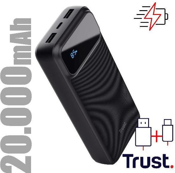 Produktbild Trust AVALA 20.000 PD Powerbank (20000 mAh, 20 W, 74 Wh)