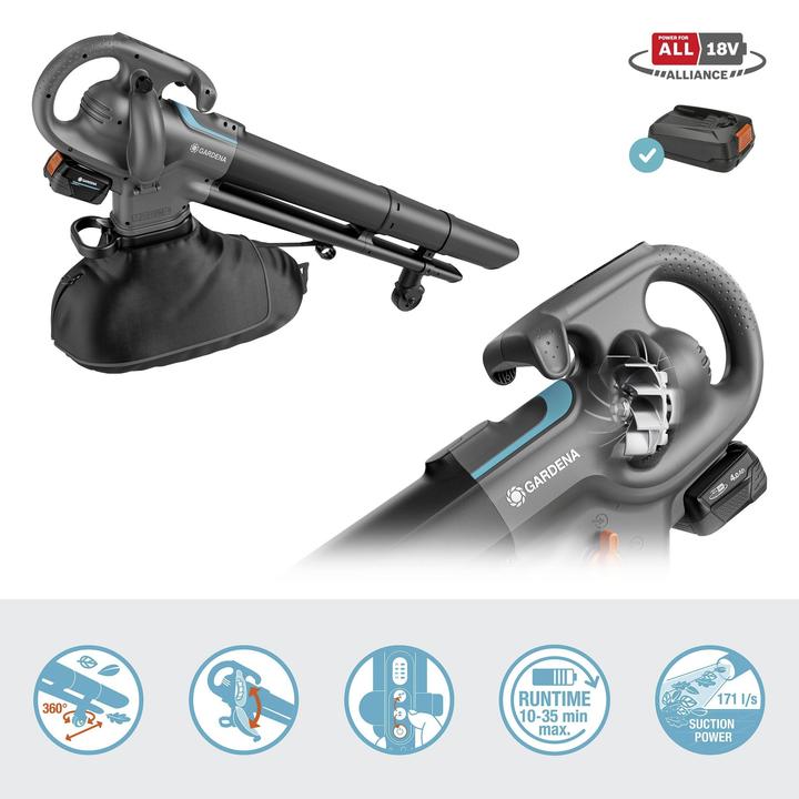 Productafbeelding Gardena PowerJet Collect (Oplaadbare batterij, Vacuüm en ventilator)
