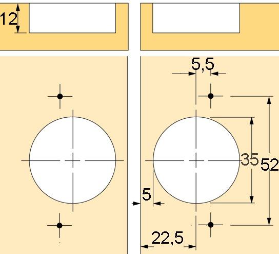 Actual product image Hettich Falttürscharniere