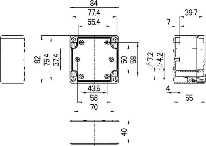 Productafbeelding Spelsberg TG IP67 behuizing, ABS, grijs deksel (Huisvesting)
