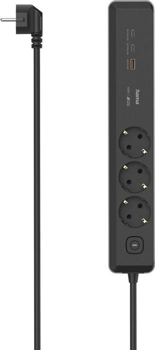Produktbild Hama Steckdosenleiste 3-fach USB-C/A 100W PD 1,4m (3 x, CEE 7/3, 1.40 m)