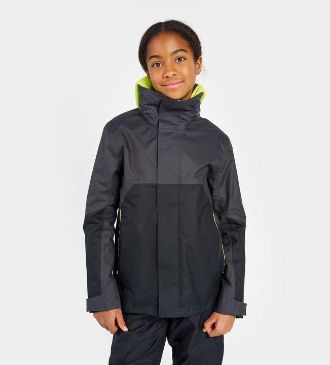 Immagine prodotto Tribord Giacca da pioggia giacca da vela bambini impermeabile e antivento - Sailing 300 grigio scuro (122)