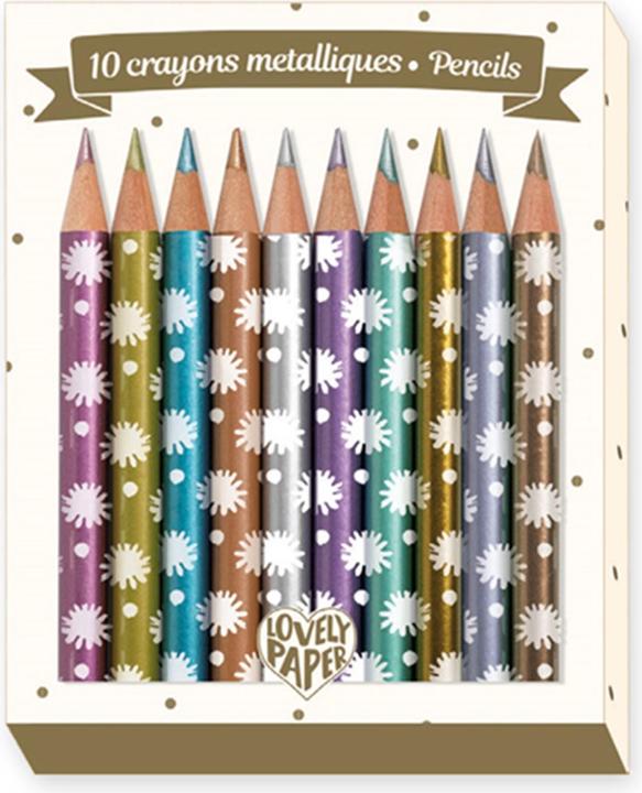 Djeco Chichi (10 Mini Metallic Stifte, 10 x)