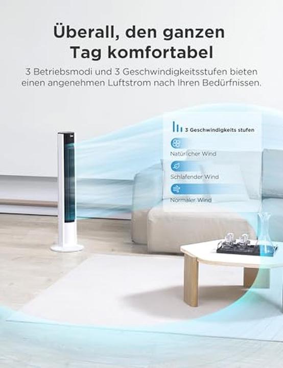 Produktbild Midea Turmventilator mit Fernbedienung und Timer (45 dB)
