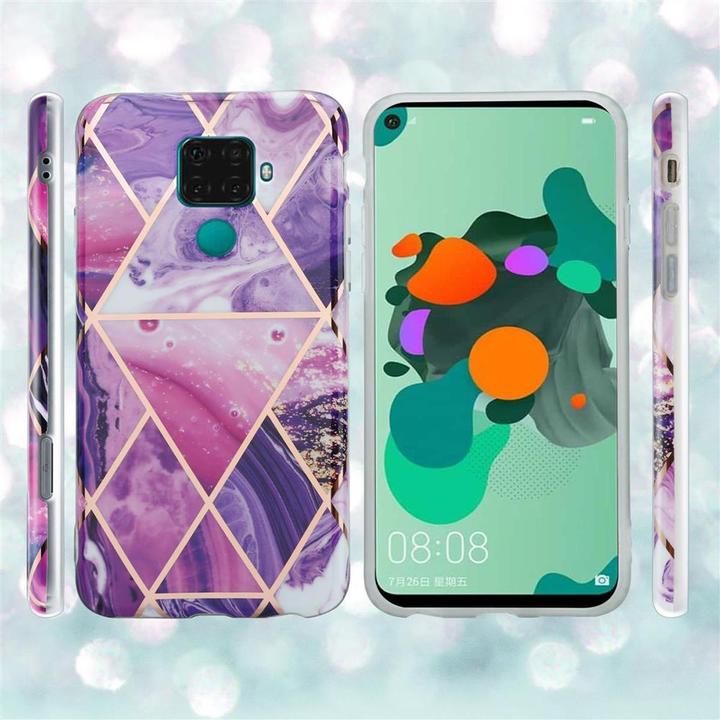 Image du produit Cadorabo Couverture IMD TPU Marbre coloré (Mate 30 Lite)