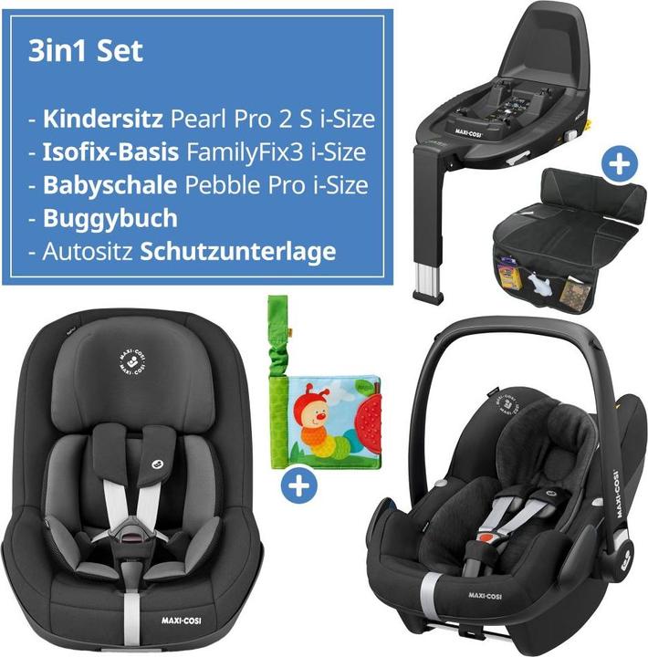 Image du produit Maxi-Cosi Reboarder 3in1 Coque bébé & Reboarder Set dès la naissance (Coque auto, Reboarder, Norme ECE R129/i-Size)