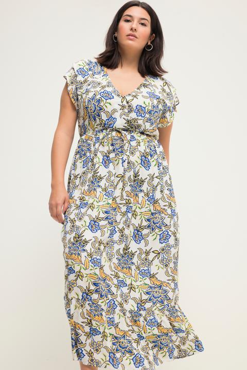 Produktbild Studio Untold Maxikleid, Straight Fit, Blumenprint, elastische Taille (50, 52)
