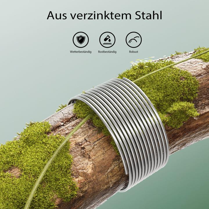 Actual product image Wiltec Garden wire 1.5 mm green winding wire 50m binding wire steel plant wire (50 m)