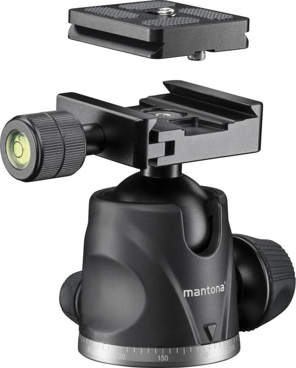 Produktbild mantona DSLM Travel Evolution Max 255 Reisestativ schwarz/grau (Metall, Kunststoff, Schaumstoff)