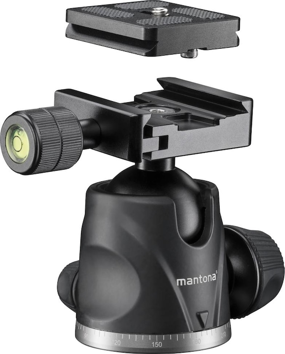 Actual product image mantona DSLM Travel Evolution Max 255 travel tripod black/grey (Metal, Plastic, Foam material)