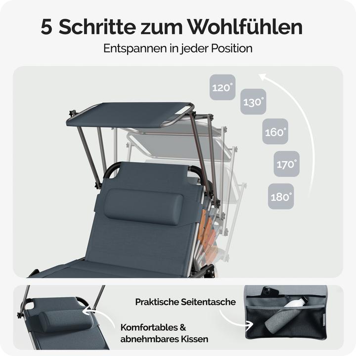 Actual product image Casaria Sun lounger (210 cm)