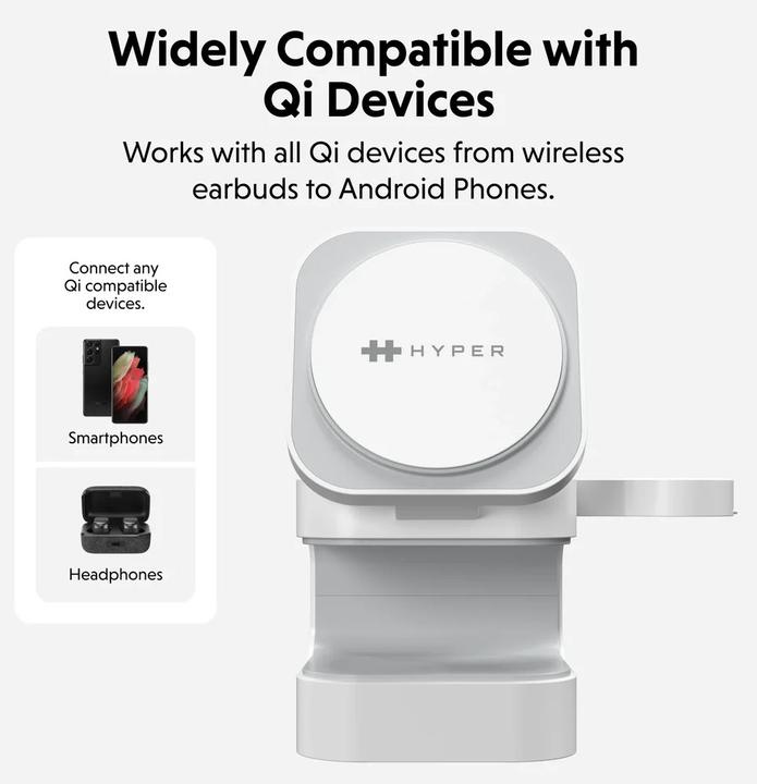 Image du produit Targus Support de charge magnétique Qi2 3-en-1 WH (15 W)