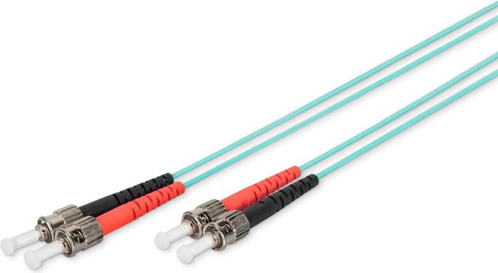 Actual product image Digitus FO patch cable ST to ST Multimode 50/125 m Duplex length 1m Class OM3 (1 m)