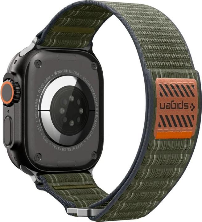 Actual product image Spigen WBF0 Apple Watch (44/45mm) / Watch 10/11 (46mm) / Ultra (49mm) Band Green (44 mm, 45 mm, 46 mm, 49 mm, Fabric, Nylon)