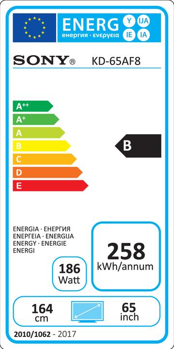 Energie-Label Sony Kd-65af8 (65", OLED, 4K, 2018)